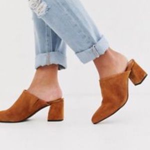 Suede Leather Mules size 7
